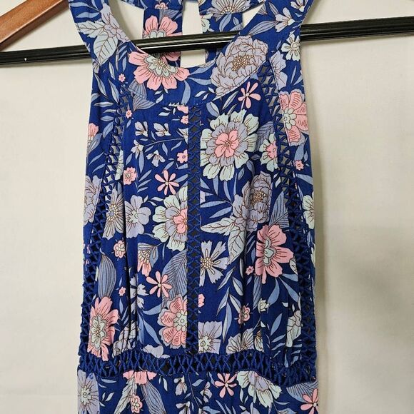 Abel The Label Anthropologie Blue Bell Cottage Floral Maxi Dress sz S‎ - Picture 3 of 6